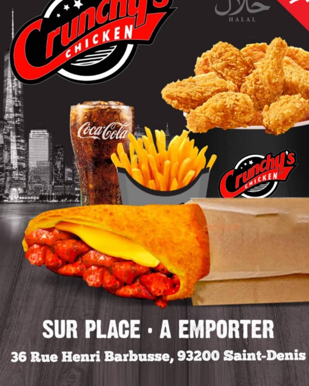 Crunchy's Chicken — carte page 1