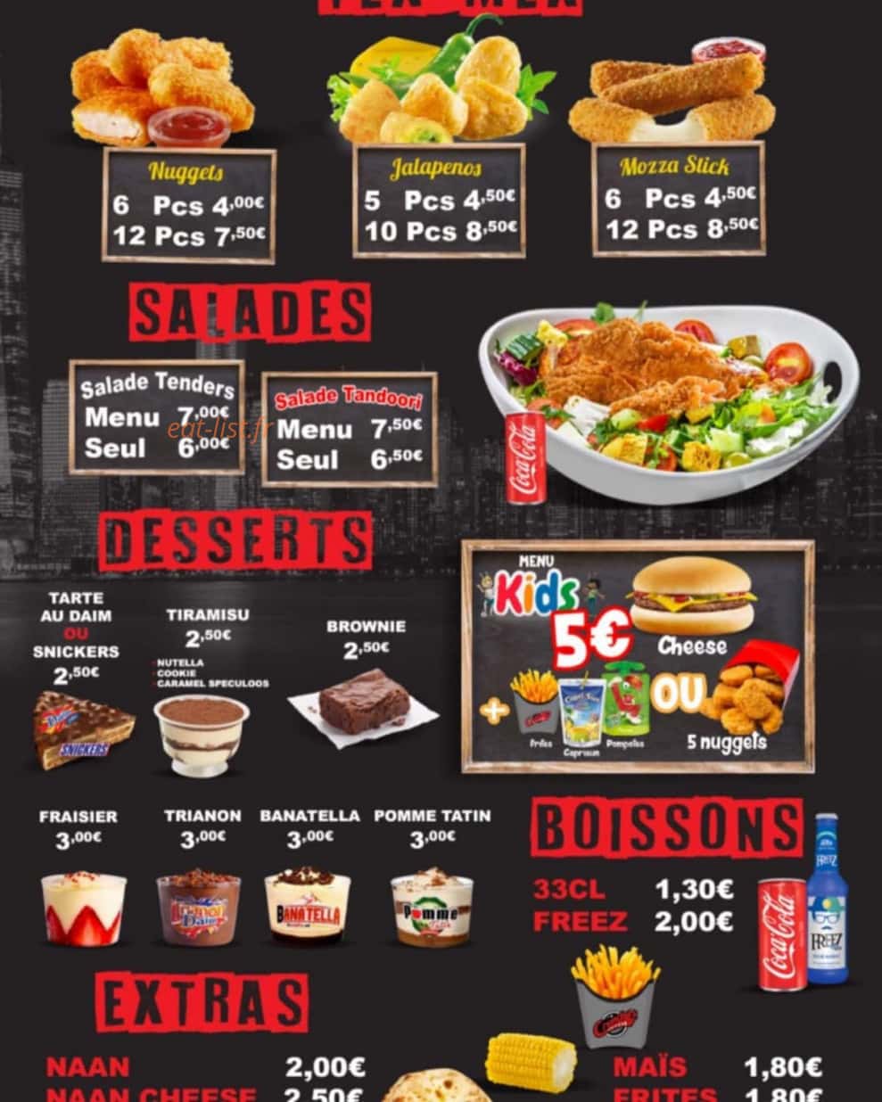 Crunchy's Chicken — carte page 4