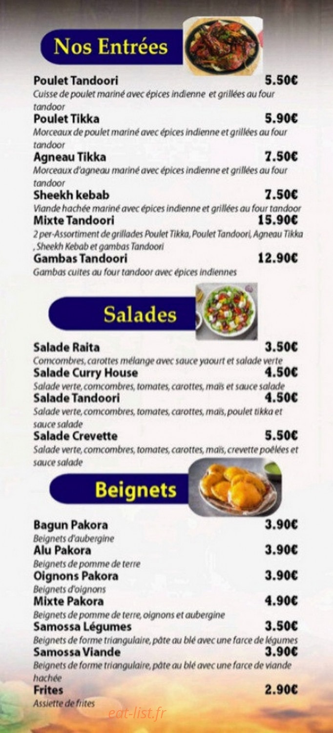 Curry House — carte page 2