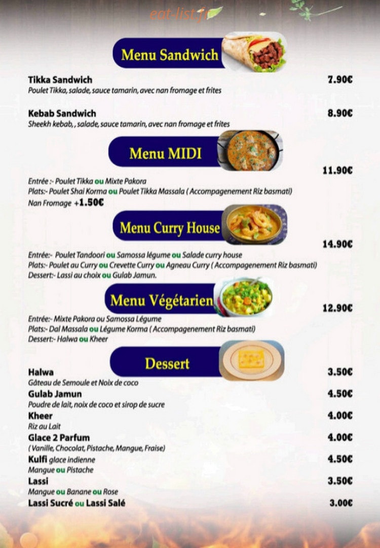 Curry House — carte page 7