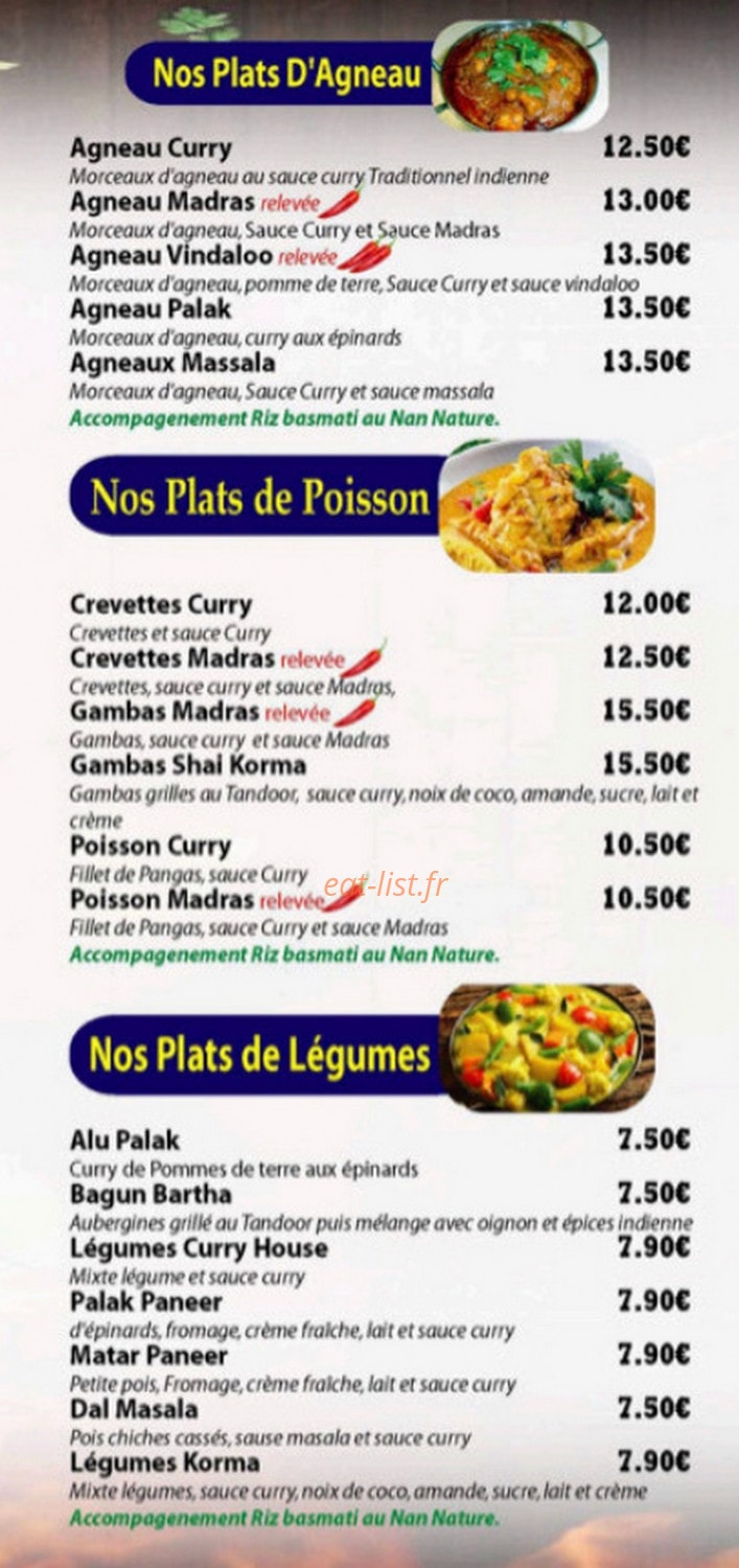Curry House — carte page 4