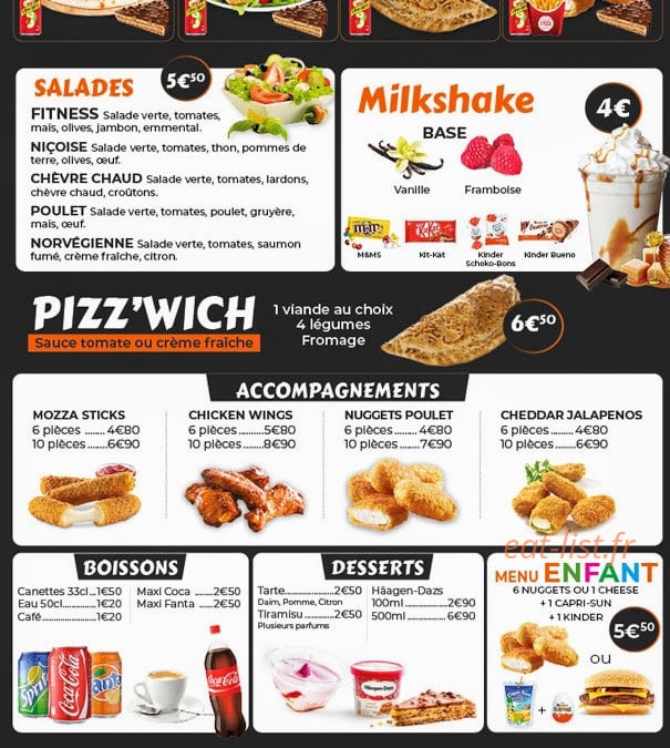 Dolce pizza — carte page 4