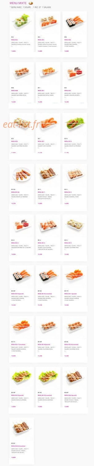 Dream sushi — carte page 7