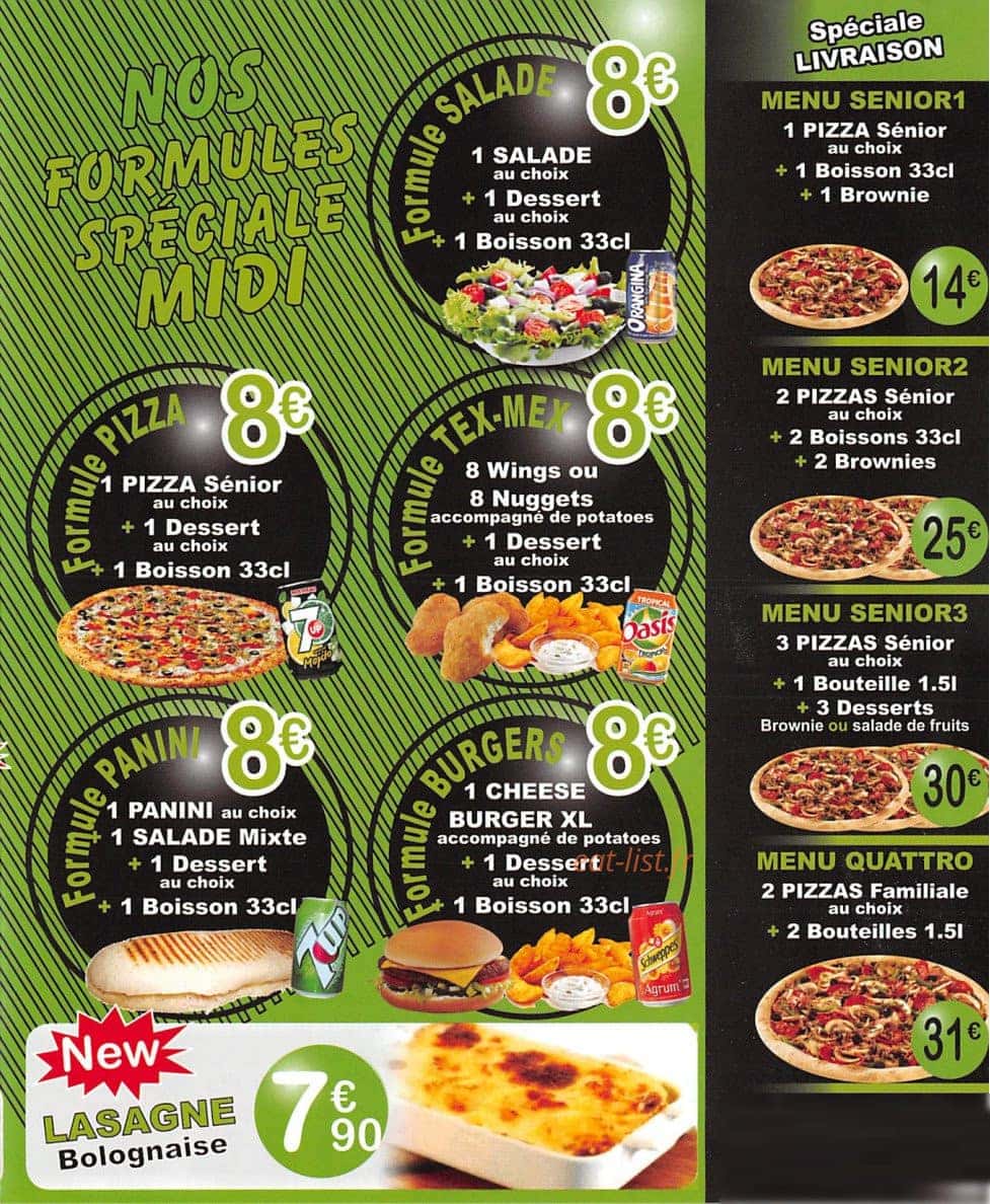 Emir Pizza — carte page 3