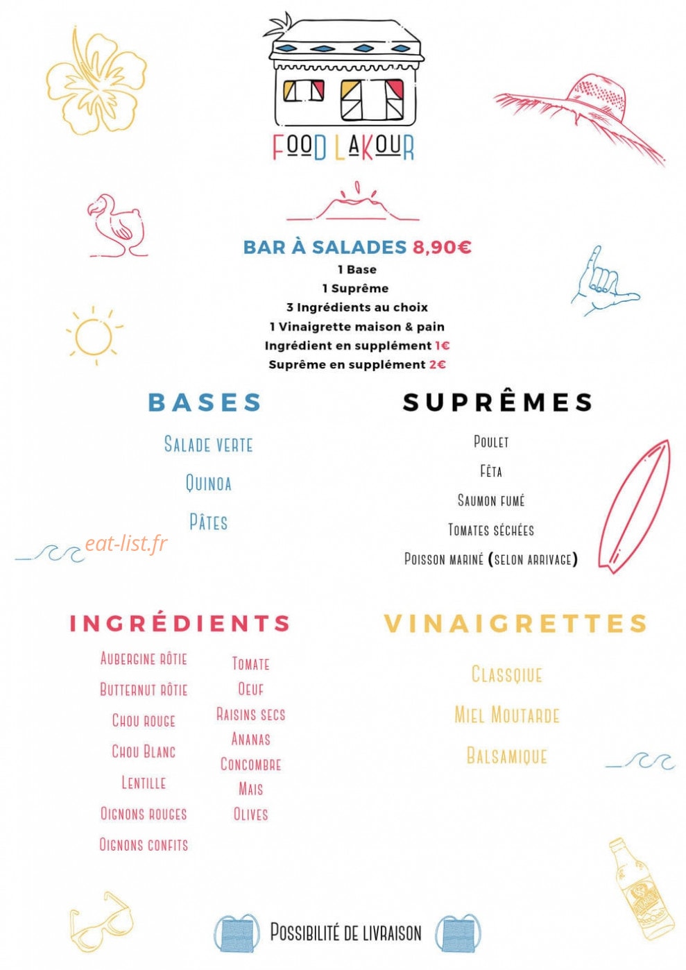 Food La Kour — carte page 1