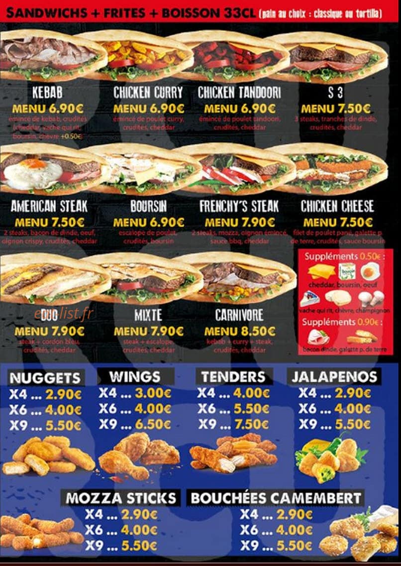 Frenchy's grill — carte page 2
