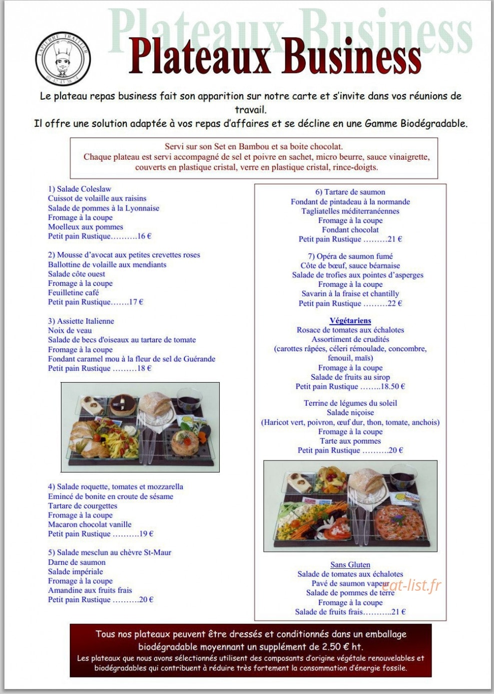 Lapierre Traiteur — carte page 2