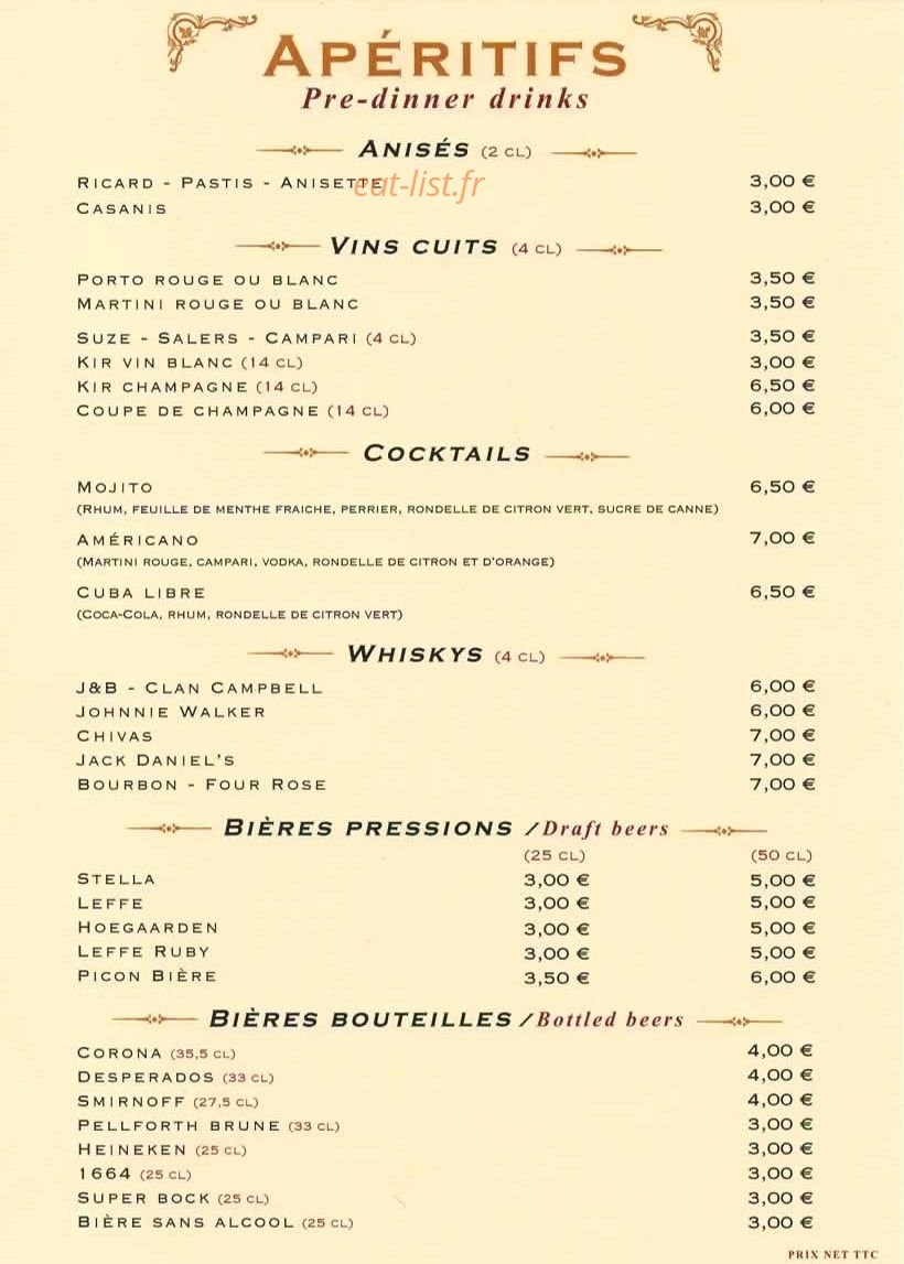 Le Basilic — carte page 2