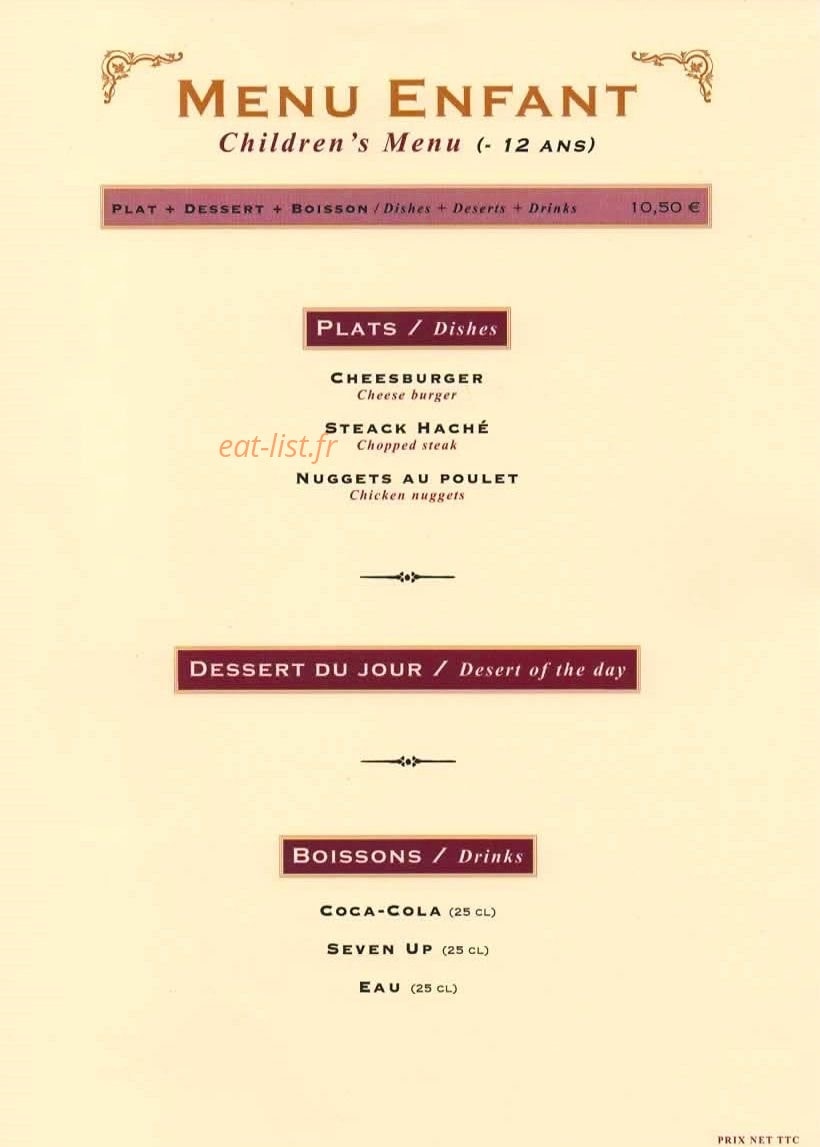 Le Basilic — carte page 6