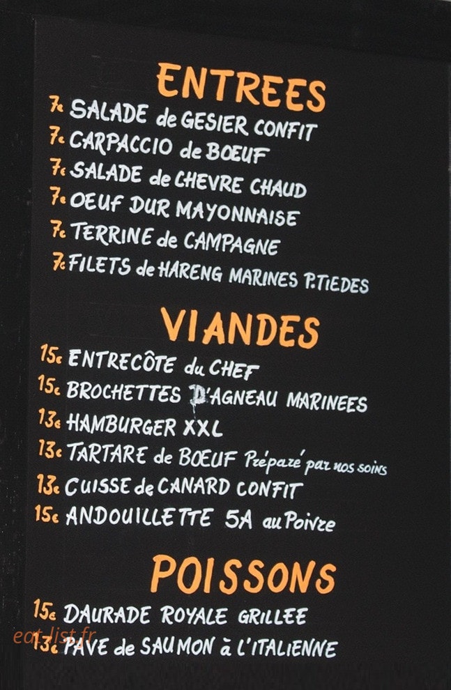 Le comptoir de la Gare — carte page 1