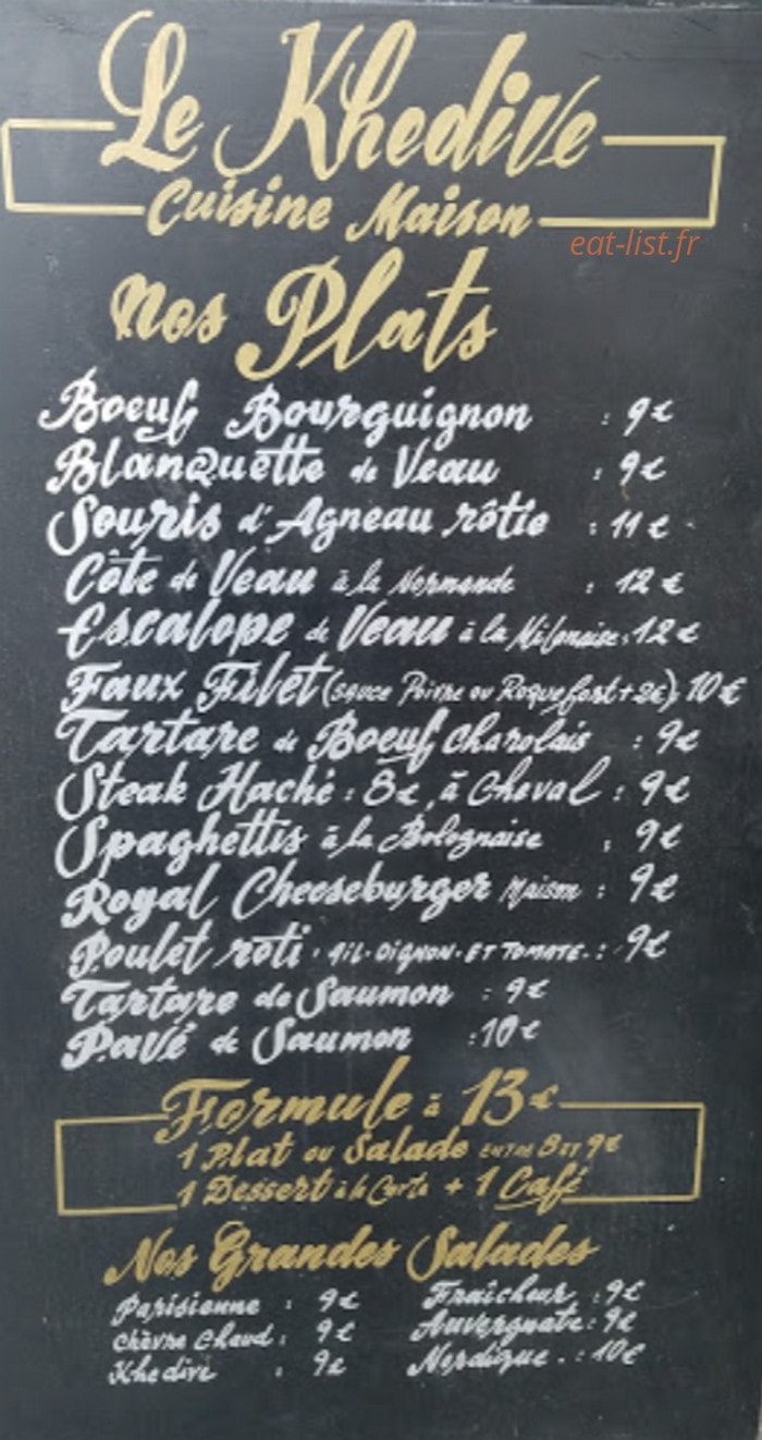 Le Khédive — carte page 1