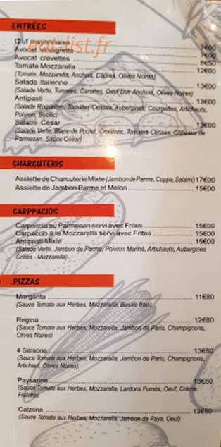 Le Milano — carte page 2