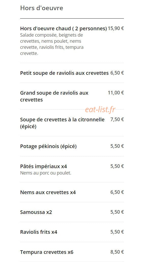 Le Panda Express — carte page 5