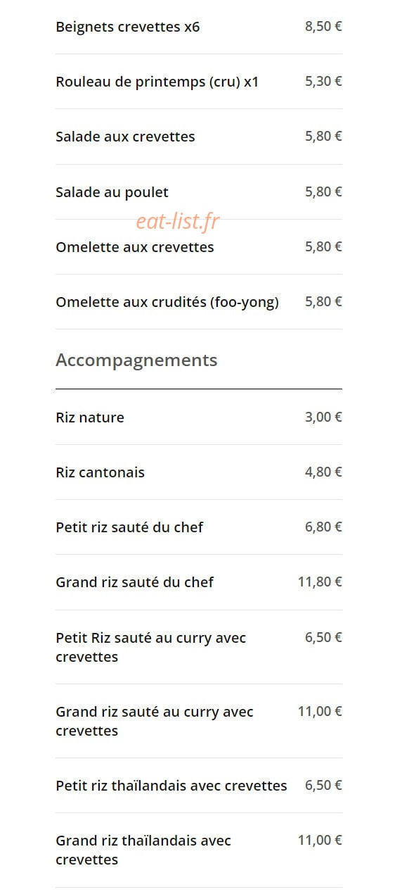 Le Panda Express — carte page 6