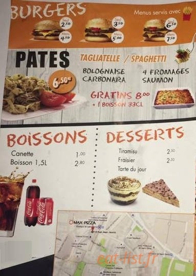 O'max pizza — carte page 4