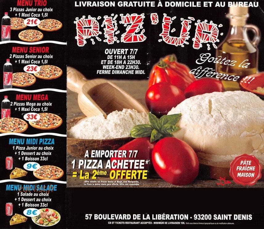 Piz'Up — carte page 1