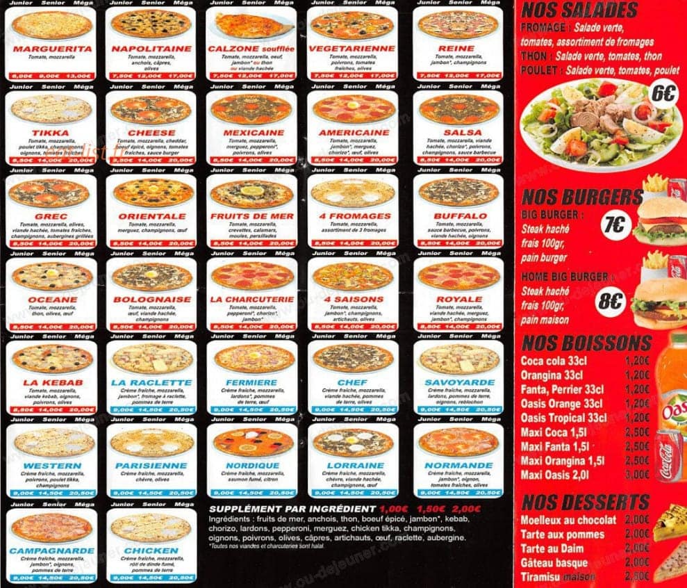 Piz'Up — carte page 2