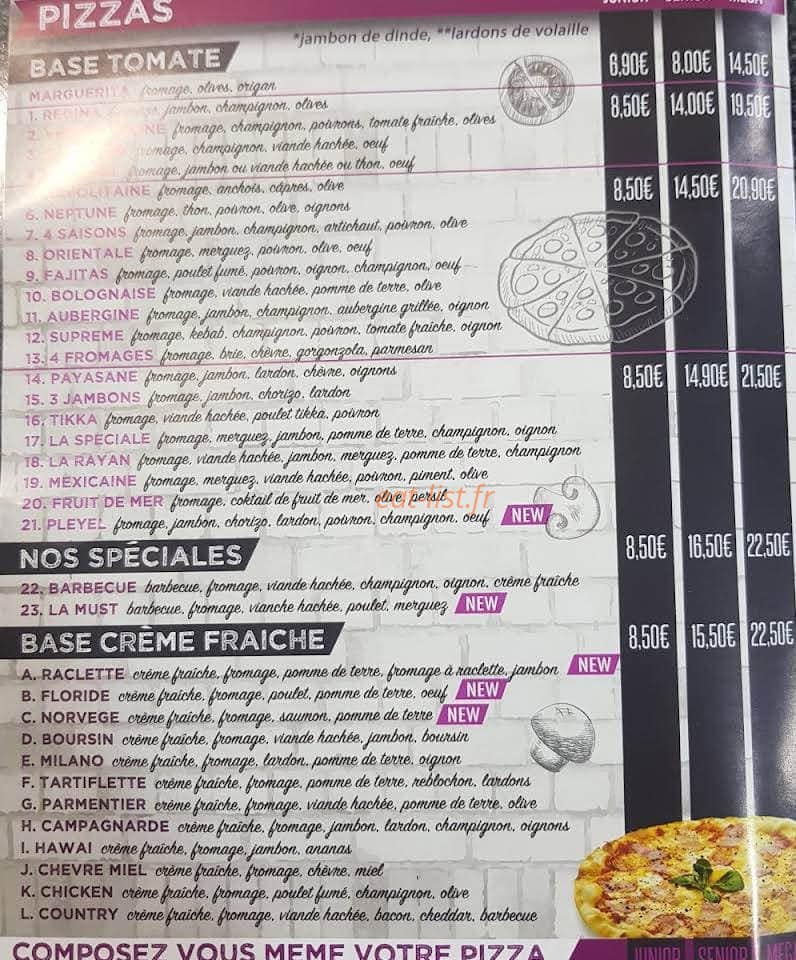 Pizza Pleyel — carte page 2