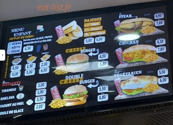 Restaurant Bosphore — carte page 3