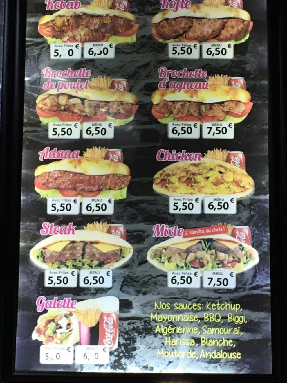Restaurant Magnifique — carte page 3