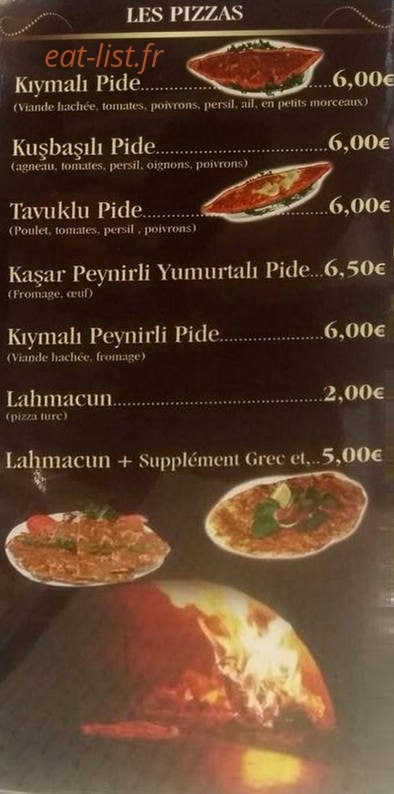 Restaurant Olympia — carte page 1