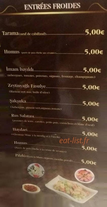Restaurant Olympia — carte page 2