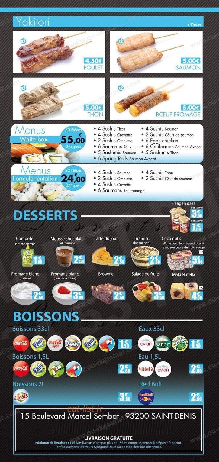 Sushi Service — carte page 6