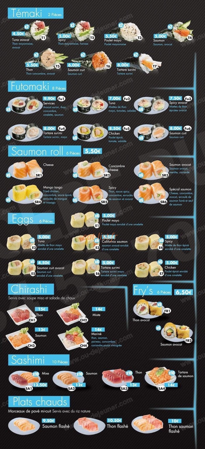 Sushi Service — carte page 3