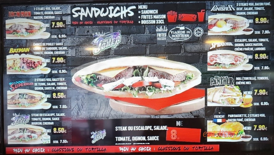 Urban Food — carte page 2