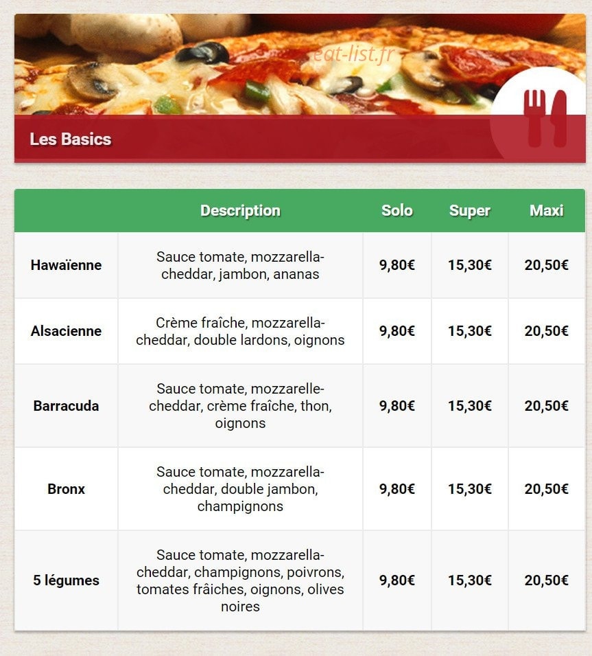 Allo-pizza — carte page 5