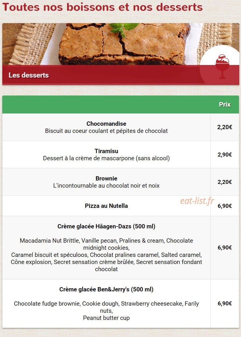 Allo-pizza — carte page 12