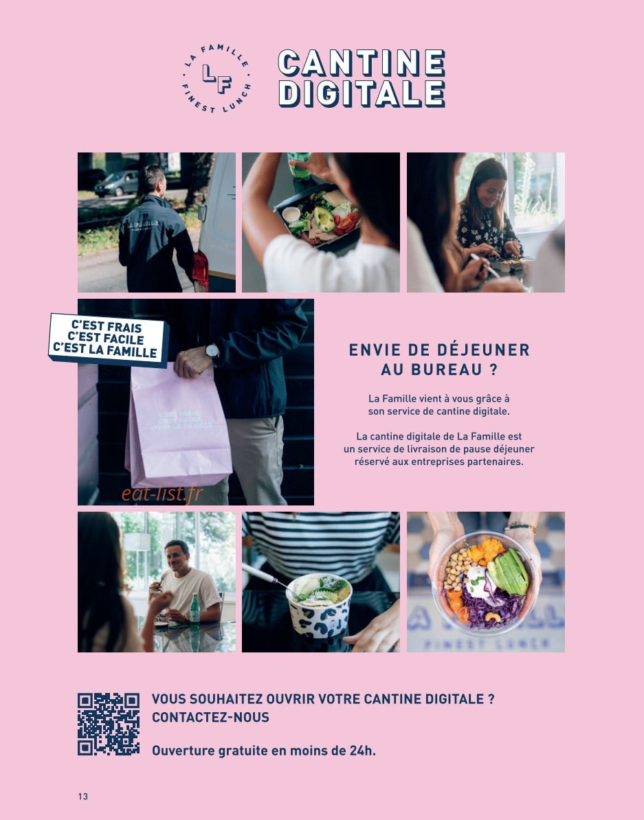La Famille Finest Lunch — carte page 11