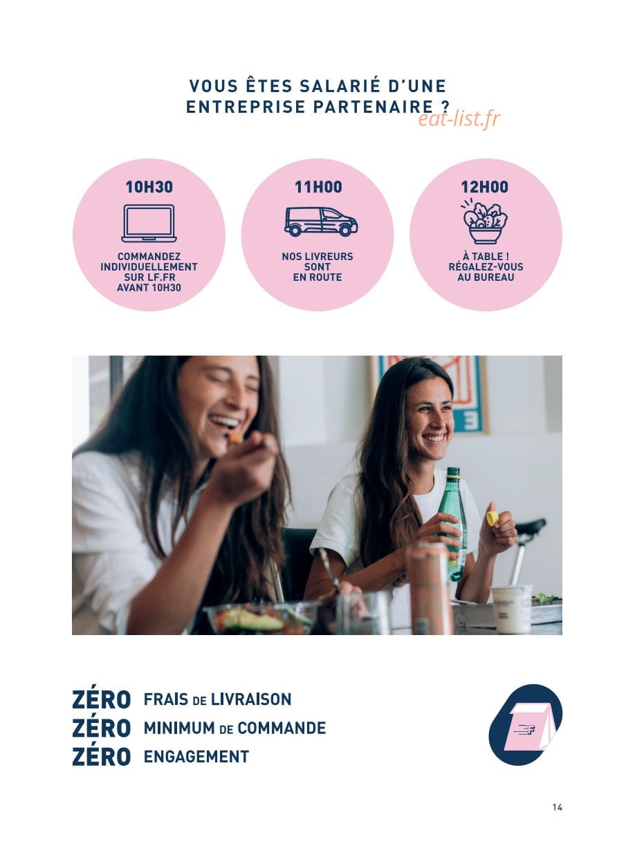 La Famille Finest Lunch — carte page 12