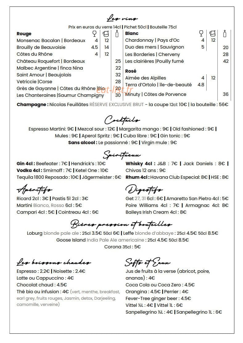 La Tradition — carte page 2