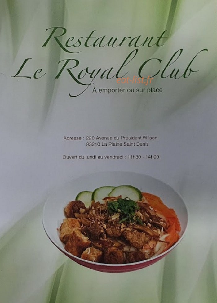 Le Royal Club — carte page 1