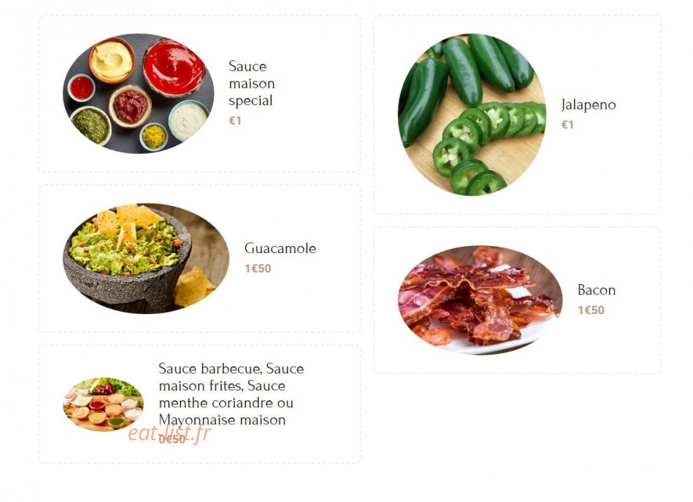 Maison Burger — carte page 6