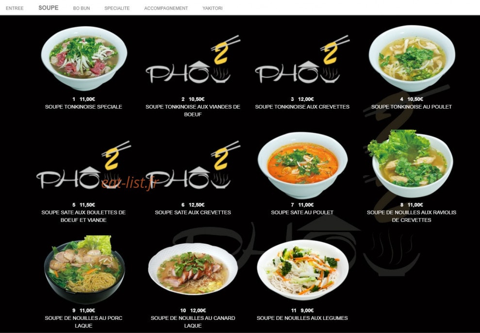 Pho 2 — carte page 2