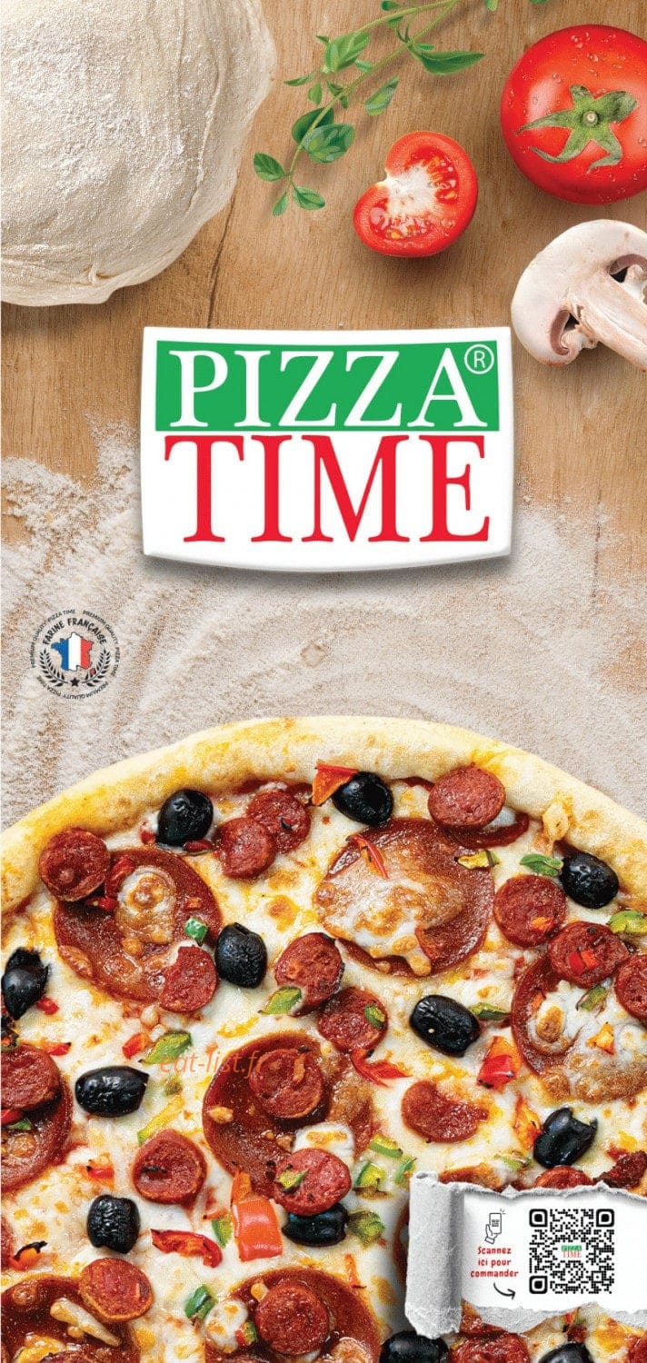 Pizza Time — carte page 1
