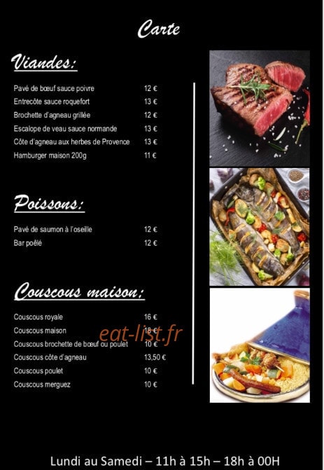 Restaurant L'Avenir — carte page 3