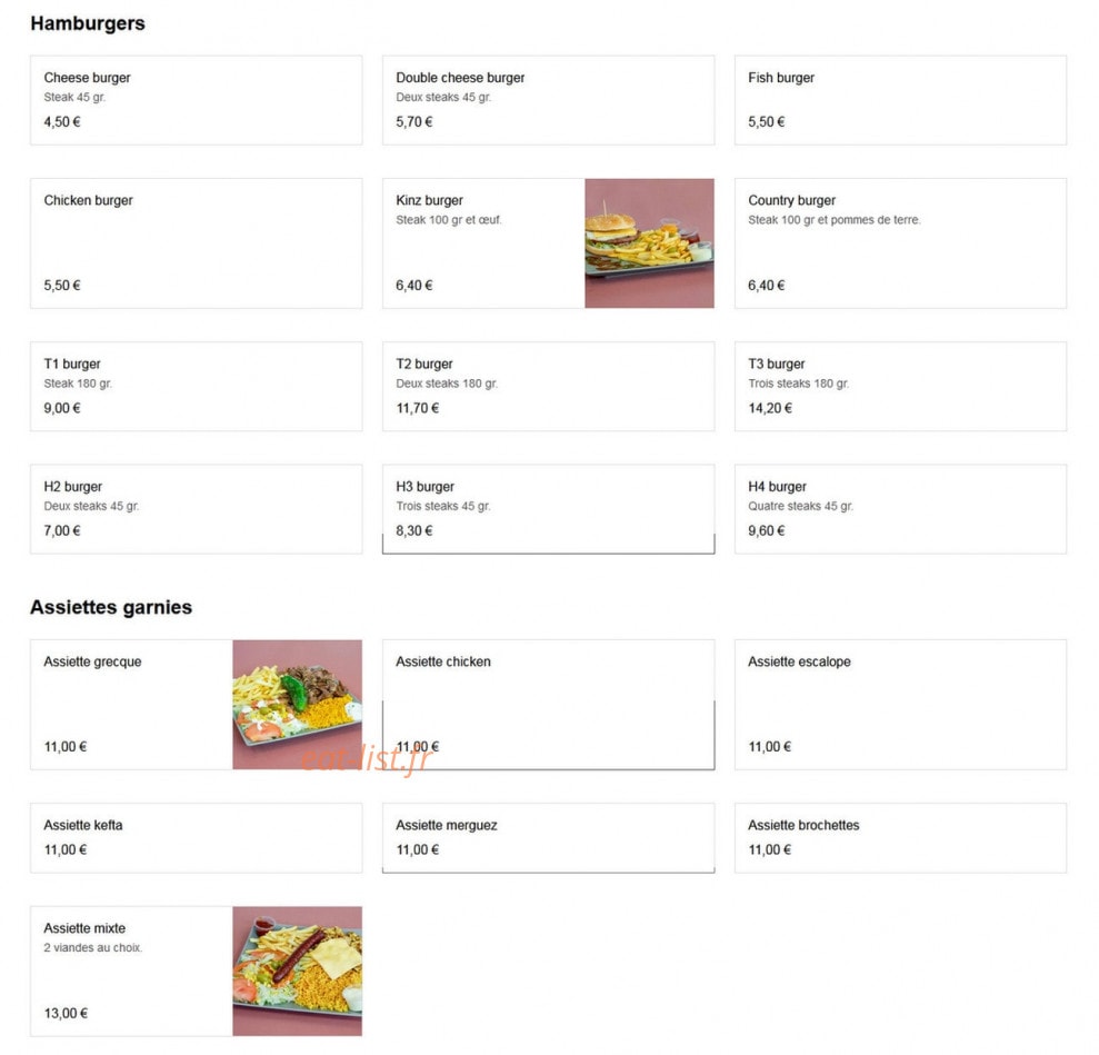 Chicken Food — carte page 4