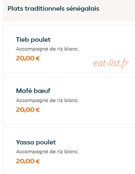 Food Casa Mama — carte page 1