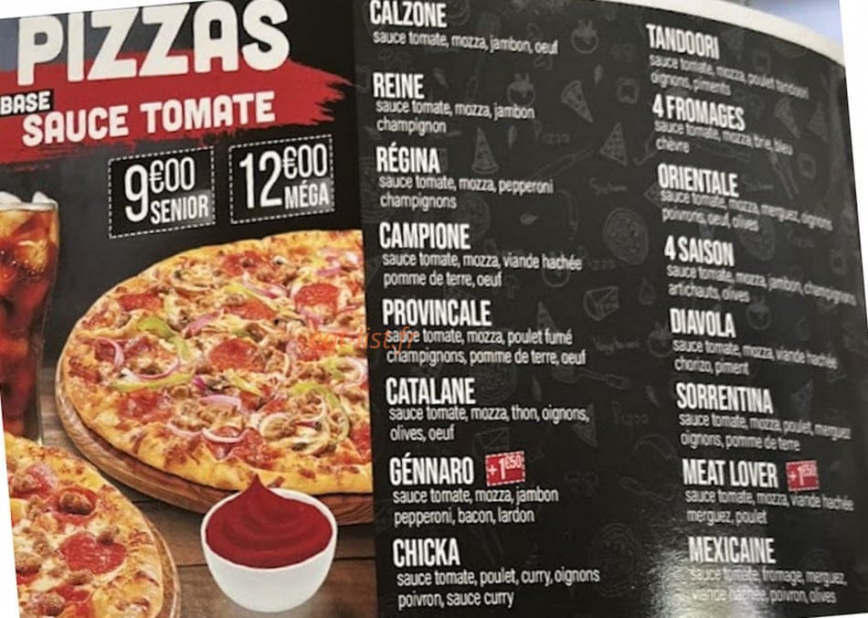 H Burger Et Pizza — carte page 3