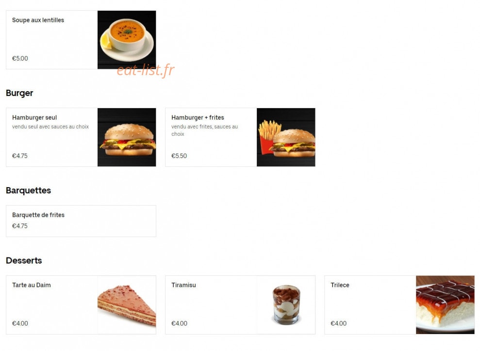 Saray Kebab — carte page 4