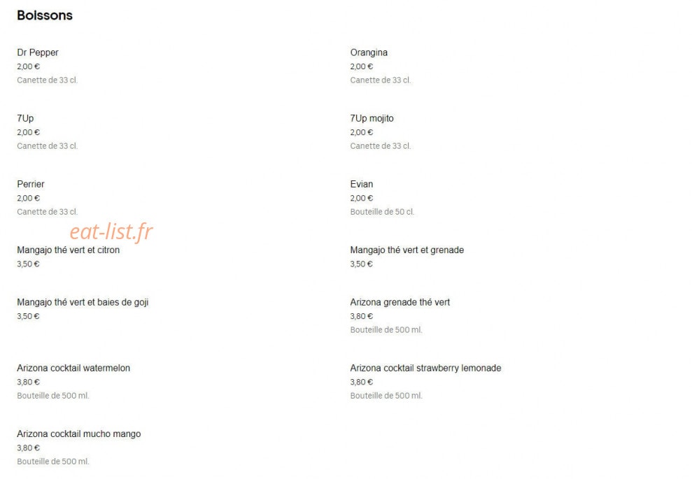 Tata Bagel — carte page 3