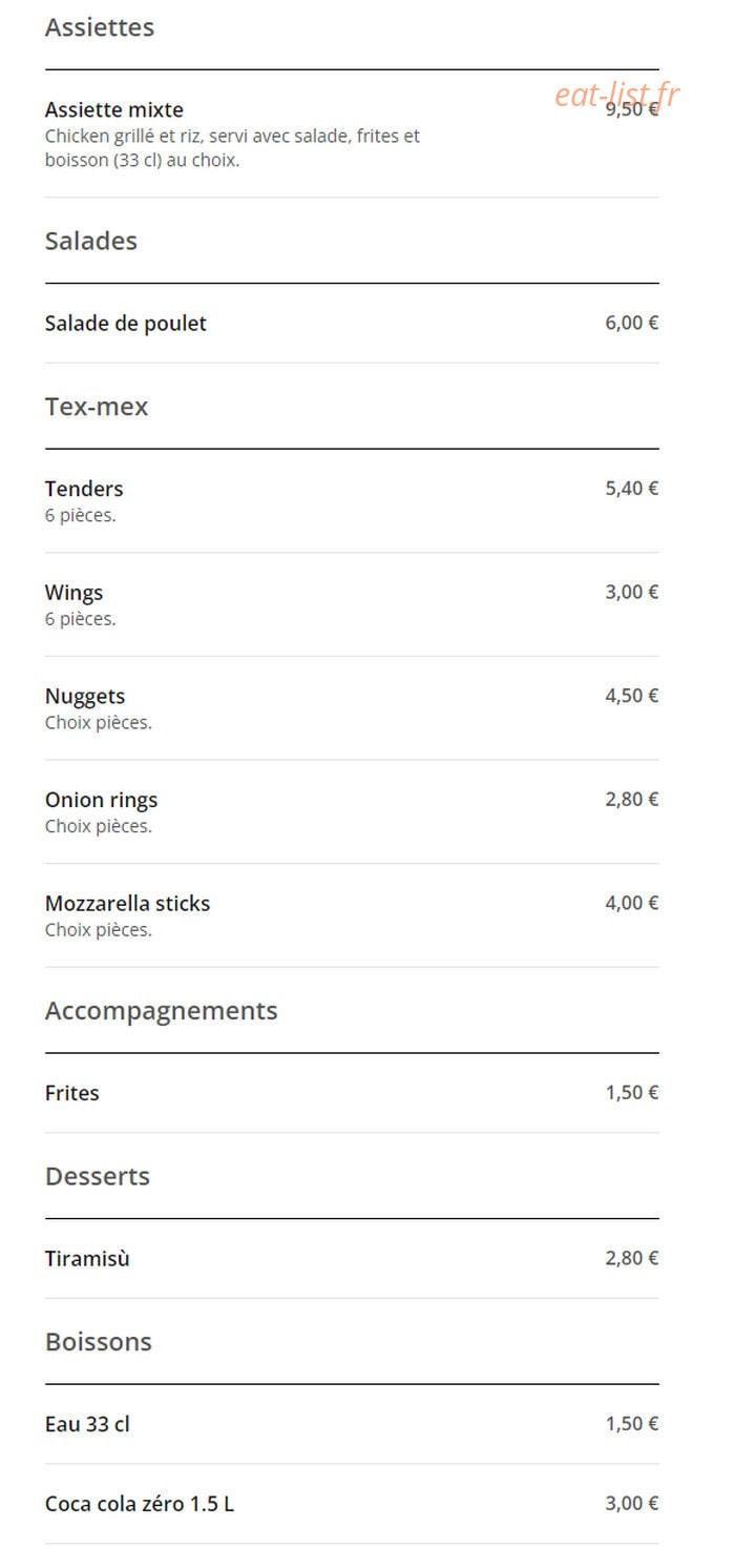 Best Fried Chicken — carte page 4