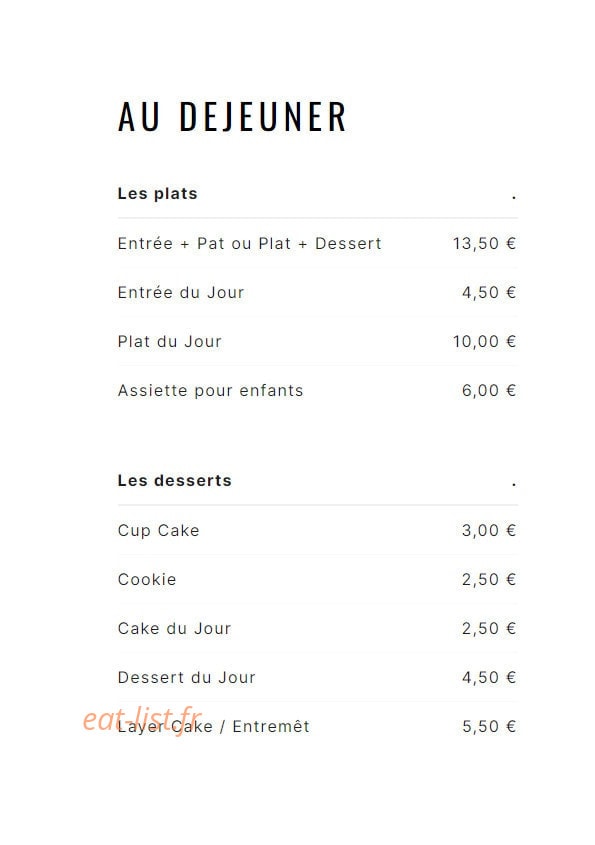 Cheffes — carte page 1