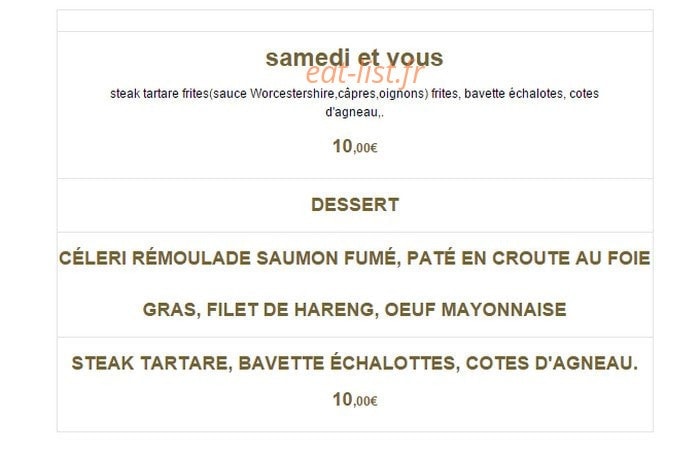 Chez Virginie — carte page 4