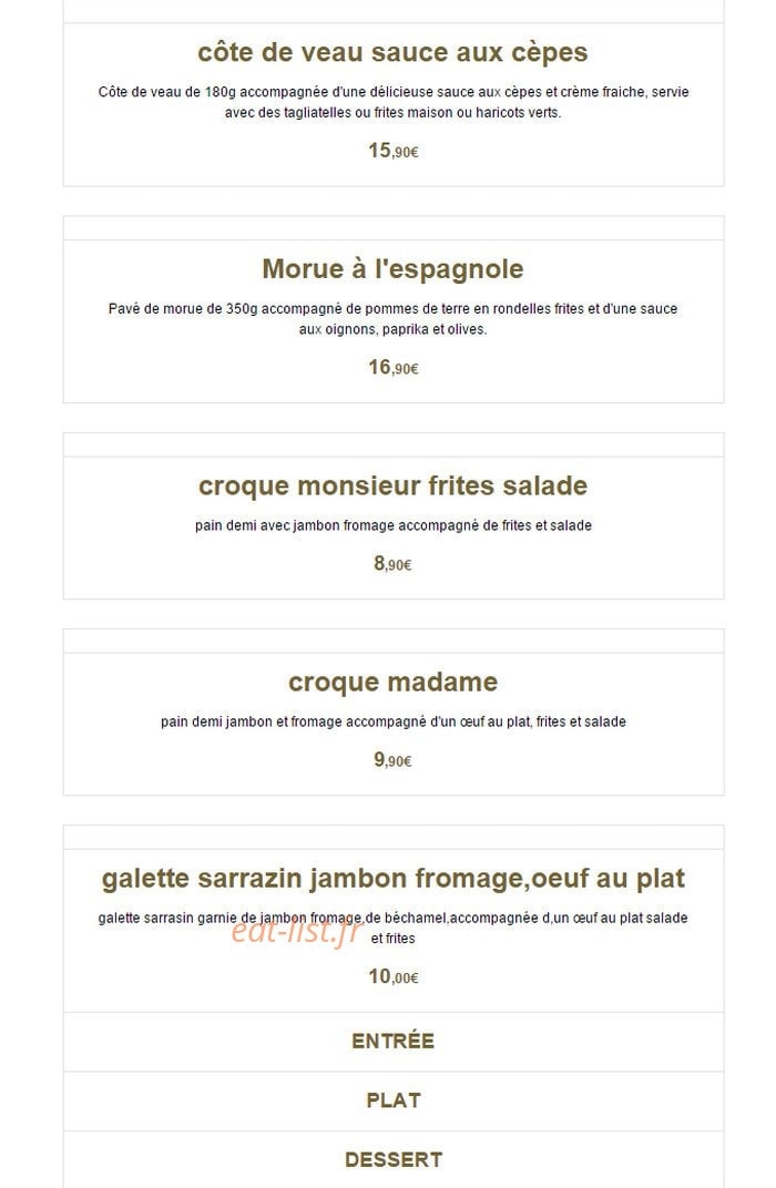 Chez Virginie — carte page 3