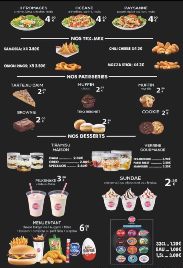 Chic' n burger — carte page 2