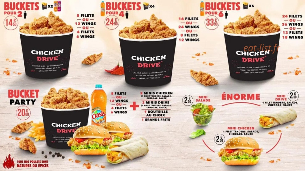 Chicken Drive — carte page 2